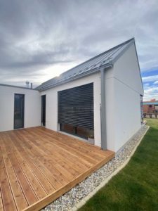 modern exterior of a net zero energy SE SIP system house Spisska Teplica Slovakia